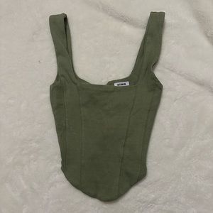 Sage green Cotton on corset tank
